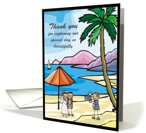 Thank You to Male Wedding Photographer card (683474)