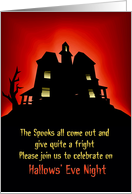 Halloween Haunted House Party Invitation card