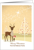 Christmas - Reindeer + Elf Team in the Snow card