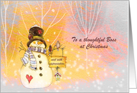 Christmas - Boss - Pastel Snowman card
