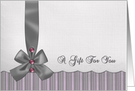 A gift for you - Stripes and Solids - Linen look card