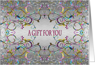 A gift for you - Colorful swirl pattern card