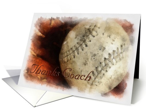 Baseball - Thank you Coach - Softball card (712064)