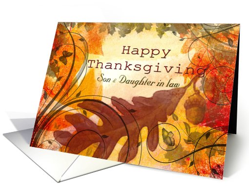 Thanksgiving - Son & Daughter in Law card (713932)