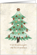 Christmas - Granddaughter - Gingerbread Cookies Tree card