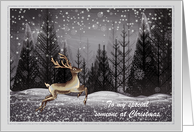 Christmas - Secret Pal - Deer in the Night Forest card
