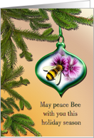 Christmas - Honey Bee - Ornament card