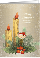 Merry Christmas - Across the miles - Elf under Candlelight card
