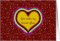 Valentine’s Day - Faux Glitter + A Neon Heart - to Anyone card