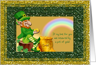 St. Patrick’s Day Husband - Leprechaun - Gold - Rainbow card