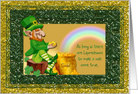 St. Patrick’s Day - to Anyone - A Leprechauns Wish card