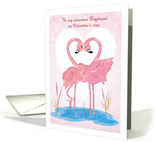 Valentine - Boyfriend - Flamingos in Love card (746476)