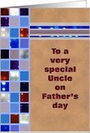 Father’s Day - Uncle -Squares with Bokeh card