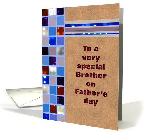 Father's Day - Brother -Squares with Bokeh card (752958)