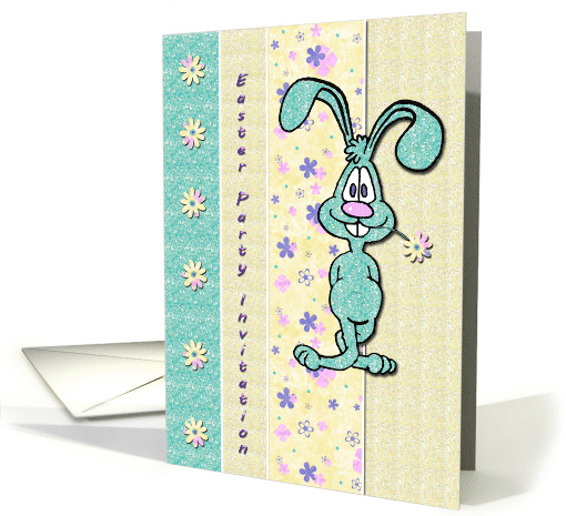 Easter - Party Invitation - Rabbit - Flowers card (763806)