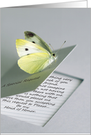Maid of Honor - Friend -Yellow Butterfly Sulphur card