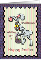 Easter - Granddaughter - Rabbit with Candy Egg Basket card