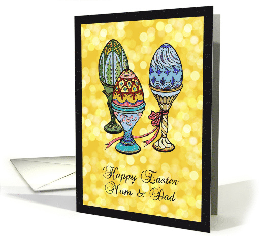 Easter - Mom and Dad - Trio of Painted Eggs card (774304)