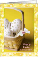Easter - Goddaughter - Eggs Decorated in a Basket card