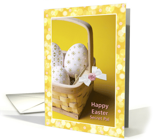 Easter - Secret Pal - Eggs Decorated in a Basket card (777864)