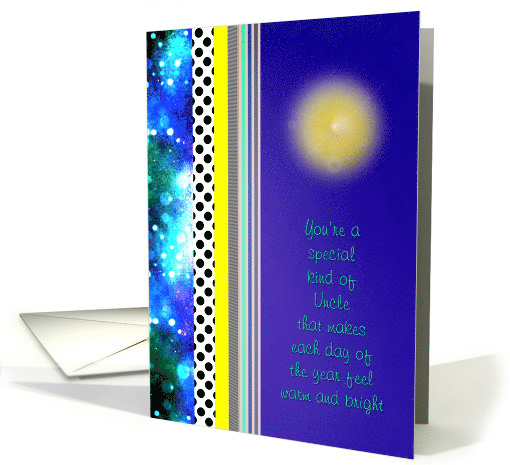 Father's Day - Uncle - Patterns and Sunshine card (785112)