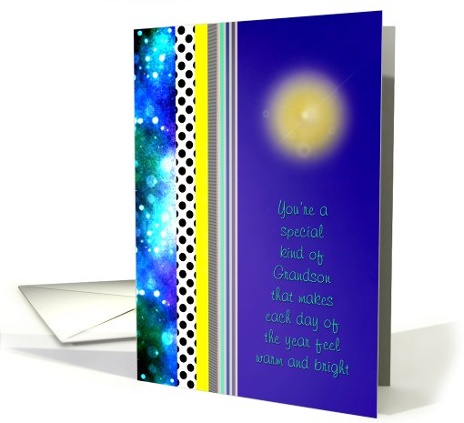 Father's Day - Grandson - Patterns and Sunshine card (785130)