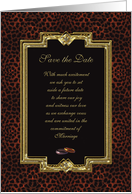 Save the Date - Wedding Ceremony Announcement - Animal Print card