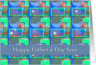 Father’s Day - Son - Retro Pattern Design card