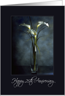 Happy Anniversary - 25th - Wedding - Flowers in Vase card