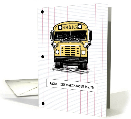 Back to School - Bus - Humor card (844794)