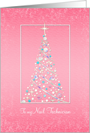 Nail Technician - Christmas Season Tree card