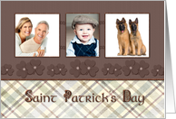 St. Patrick’s - Triple Photo Card - Clovers - Blessing card