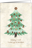 Christmas Season - Teacher - Gingerbread Cookies Tree card