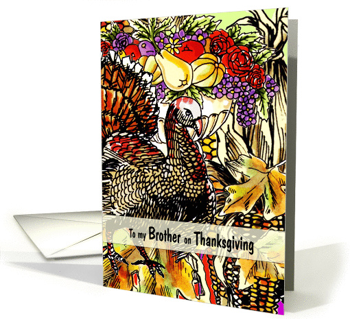 To my Brother - A Thanksgiving Autumn Scene Collage card (876791)
