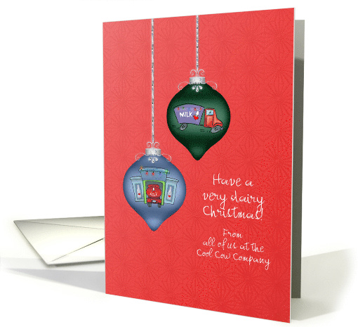 Dairy Milk Trucks - Business - Festive Holiday Ornaments card (881646)