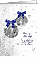 Christmas - Postal Worker - Mirror look Ornaments card