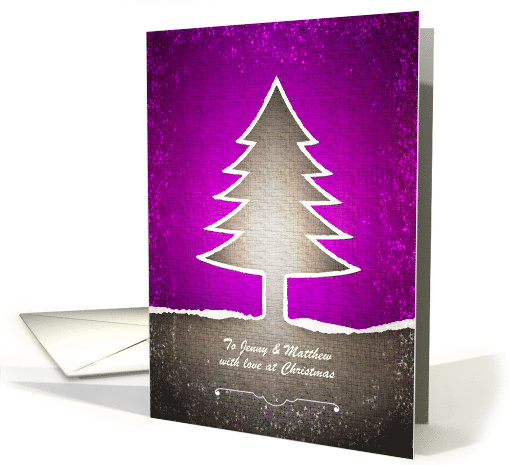 Christmas - Sister & Brother in law - Modern Tree - Purple card