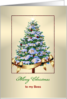Christmas - Tree with Ornaments - Boss - Customizable card