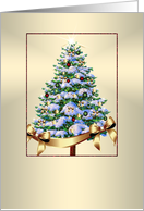 Christmas - Festive Ornaments on a Tree - Business to Customers card