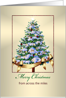 Merry Christmas - Tree of Ornaments - From Across the Miles - Far Away card