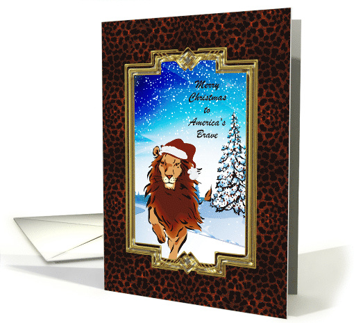 Christmas Military - A Brave Lion Marches Forth card (882648)