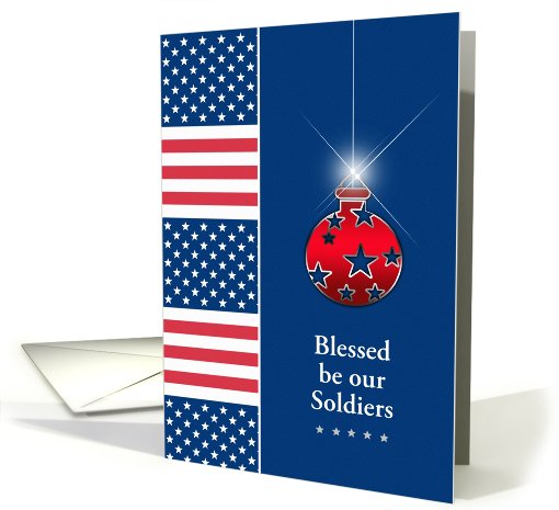 USA - Military - Soldier - Christmas Ornament Customizable Text card