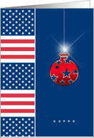 USA - Military - Soldier - Christmas Ornament Customizable Text card