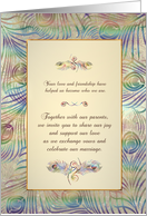 Peacock Feathers - Wedding Guest Invitation card