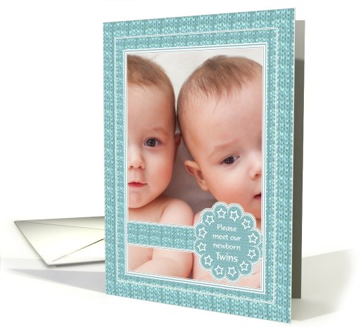 Birth Announcement - Twin Boys - Photo card (914474)