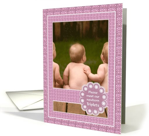 Birth Announcement - Triplet Girls - Photo card (914476)