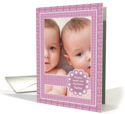 Birth Announcement - Twin Girls - Photo card (914477)