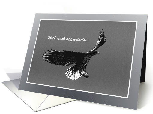 Thank You - Blank - Eagle Portrait in B+W card (916087)