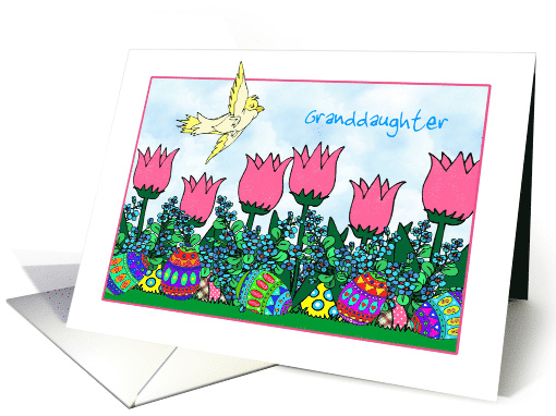 Granddaughter - Easter - Springtime Garden Scene card (916226)