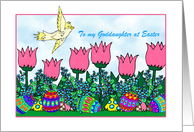 Goddaughter - Easter - Springtime Garden Scene card